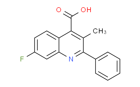 CAS No. 1021246-15-0, 7-Fluoro-3-methyl-2-phenylquinoline-4-carboxylic acid