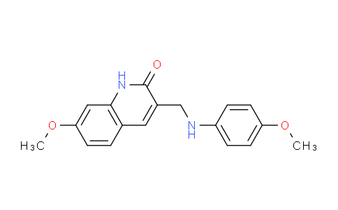 CAS No. 335222-91-8, 7-Methoxy-3-(((4-methoxyphenyl)amino)methyl)quinolin-2(1H)-one