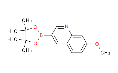 CAS No. 1637325-21-3, 7-Methoxy-3-(4,4,5,5-tetramethyl-1,3,2-dioxaborolan-2-yl)quinoline