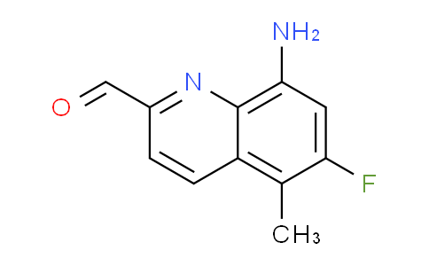 CAS No. 1420794-44-0, 8-Amino-6-fluoro-5-methylquinoline-2-carbaldehyde