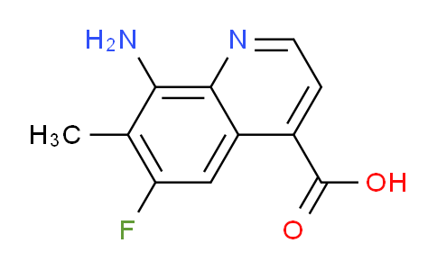 CAS No. 1420792-17-1, 8-Amino-6-fluoro-7-methylquinoline-4-carboxylic acid