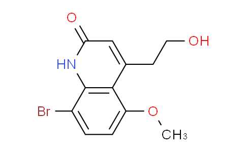 CAS No. 1155270-68-0, 8-Bromo-4-(2-hydroxyethyl)-5-methoxyquinolin-2(1H)-one