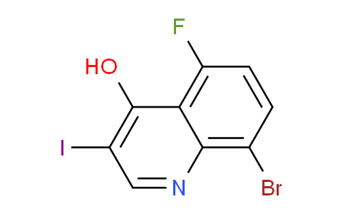 CAS No. 1395493-17-0, 8-Bromo-5-fluoro-3-iodoquinolin-4-ol