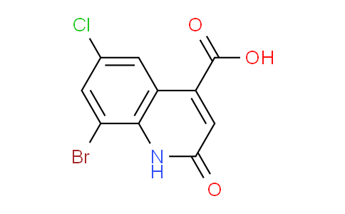 CAS No. 1330118-80-3, 8-Bromo-6-chloro-2-oxo-1,2-dihydroquinoline-4-carboxylic acid