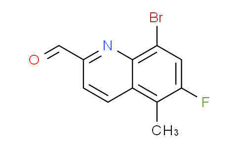 CAS No. 1420791-19-0, 8-Bromo-6-fluoro-5-methylquinoline-2-carbaldehyde
