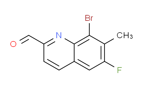 CAS No. 1420793-61-8, 8-Bromo-6-fluoro-7-methylquinoline-2-carbaldehyde