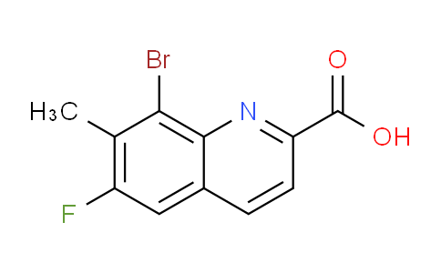 CAS No. 1420791-61-2, 8-Bromo-6-fluoro-7-methylquinoline-2-carboxylic acid