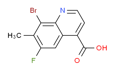 CAS No. 1420792-30-8, 8-Bromo-6-fluoro-7-methylquinoline-4-carboxylic acid