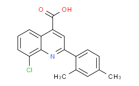 CAS No. 433249-00-4, 8-Chloro-2-(2,4-dimethylphenyl)quinoline-4-carboxylic acid