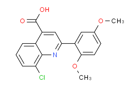 CAS No. 862782-47-6, 8-Chloro-2-(2,5-dimethoxyphenyl)quinoline-4-carboxylic acid