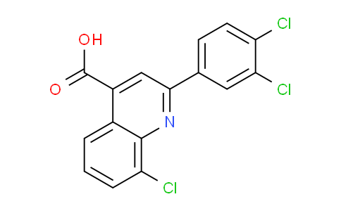 CAS No. 863180-68-1, 8-Chloro-2-(3,4-dichlorophenyl)quinoline-4-carboxylic acid