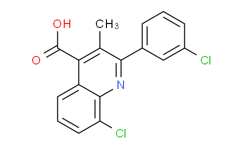 CAS No. 862677-10-9, 8-Chloro-2-(3-chlorophenyl)-3-methylquinoline-4-carboxylic acid