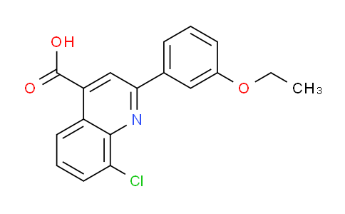 CAS No. 862663-09-0, 8-Chloro-2-(3-ethoxyphenyl)quinoline-4-carboxylic acid