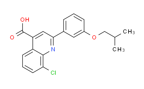 CAS No. 863185-08-4, 8-Chloro-2-(3-isobutoxyphenyl)quinoline-4-carboxylic acid