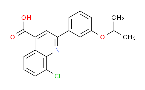 CAS No. 862713-33-5, 8-Chloro-2-(3-isopropoxyphenyl)quinoline-4-carboxylic acid