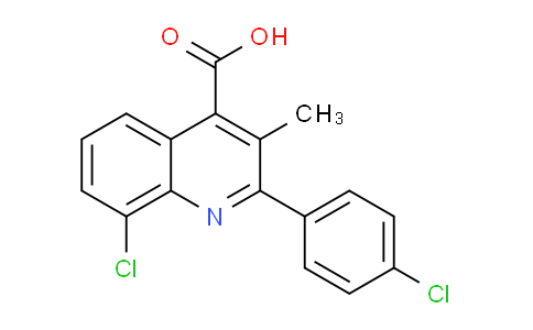 CAS No. 862677-09-6, 8-Chloro-2-(4-chlorophenyl)-3-methylquinoline-4-carboxylic acid