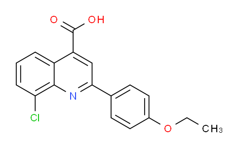CAS No. 862663-08-9, 8-Chloro-2-(4-ethoxyphenyl)quinoline-4-carboxylic acid