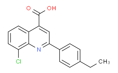 CAS No. 588677-31-0, 8-Chloro-2-(4-ethylphenyl)quinoline-4-carboxylic acid