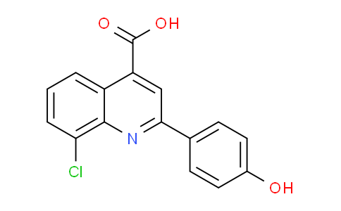 CAS No. 861236-55-7, 8-Chloro-2-(4-hydroxyphenyl)quinoline-4-carboxylic acid