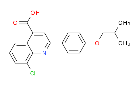 CAS No. 863185-05-1, 8-Chloro-2-(4-isobutoxyphenyl)quinoline-4-carboxylic acid