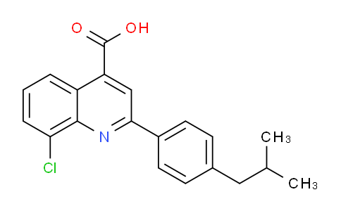 CAS No. 862710-15-4, 8-Chloro-2-(4-isobutylphenyl)quinoline-4-carboxylic acid
