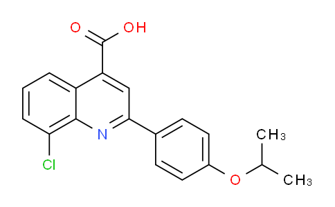 CAS No. 862713-34-6, 8-Chloro-2-(4-isopropoxyphenyl)quinoline-4-carboxylic acid