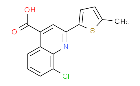 CAS No. 725221-34-1, 8-Chloro-2-(5-methylthiophen-2-yl)quinoline-4-carboxylic acid