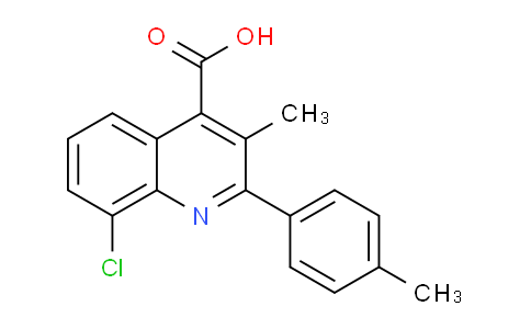 CAS No. 862647-92-5, 8-Chloro-3-methyl-2-(p-tolyl)quinoline-4-carboxylic acid