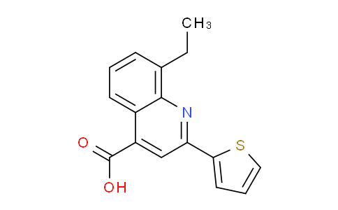 CAS No. 725705-53-3, 8-Ethyl-2-(thiophen-2-yl)quinoline-4-carboxylic acid