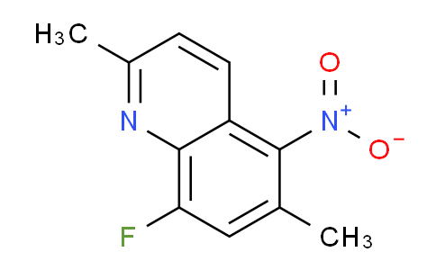 CAS No. 1420793-32-3, 8-Fluoro-2,6-dimethyl-5-nitroquinoline