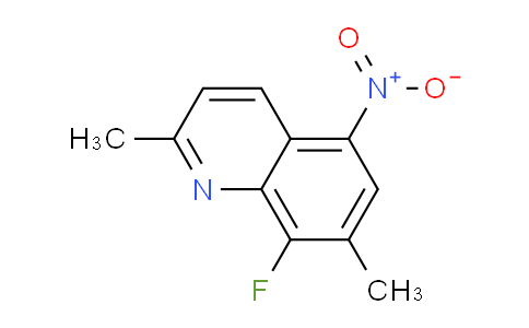 CAS No. 1420800-10-7, 8-Fluoro-2,7-dimethyl-5-nitroquinoline