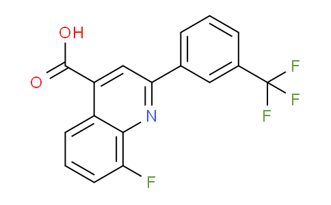 CAS No. 897557-60-7, 8-Fluoro-2-(3-(trifluoromethyl)phenyl)quinoline-4-carboxylic acid