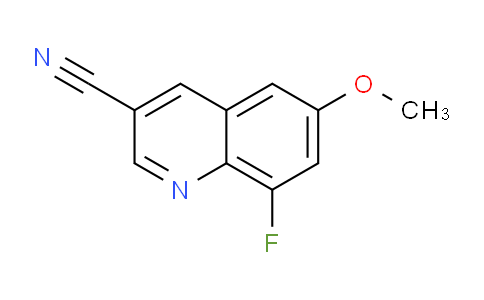 CAS No. 1823364-60-8, 8-Fluoro-6-methoxyquinoline-3-carbonitrile
