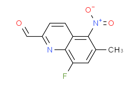 CAS No. 1420792-68-2, 8-Fluoro-6-methyl-5-nitroquinoline-2-carbaldehyde