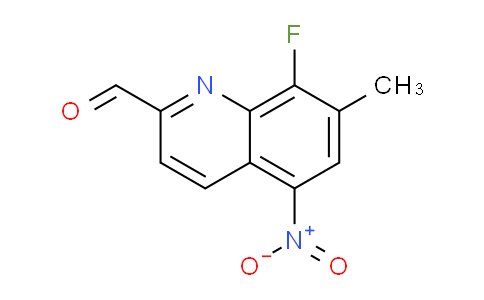 CAS No. 1420794-31-5, 8-Fluoro-7-methyl-5-nitroquinoline-2-carbaldehyde