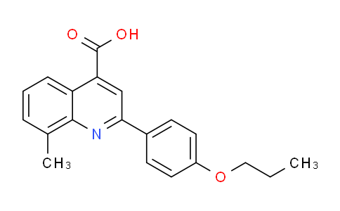 CAS No. 438232-72-5, 8-Methyl-2-(4-propoxyphenyl)quinoline-4-carboxylic acid