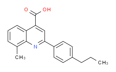 CAS No. 445260-05-9, 8-Methyl-2-(4-propylphenyl)quinoline-4-carboxylic acid