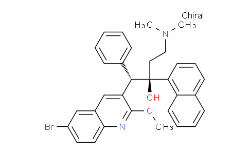 CAS No. 654653-93-7, cis-1-(6-Bromo-2-methoxyquinolin-3-yl)-4-(dimethylamino)-2-(naphthalen-1-yl)-1-phenylbutan-2-ol