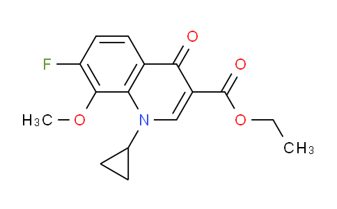 CAS No. 221221-15-4, Ethyl 1-cyclopropyl-7-fluoro-8-methoxy-4-oxo-1,4-dihydroquinoline-3-carboxylate
