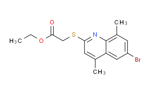 CAS No. 1429901-03-0, Ethyl 2-((6-bromo-4,8-dimethylquinolin-2-yl)thio)acetate