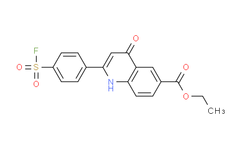 CAS No. 80789-71-5, Ethyl 2-(4-(fluorosulfonyl)phenyl)-4-oxo-1,4-dihydroquinoline-6-carboxylate