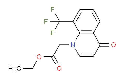 CAS No. 1171941-03-9, Ethyl 2-(4-oxo-8-(trifluoromethyl)quinolin-1(4H)-yl)acetate