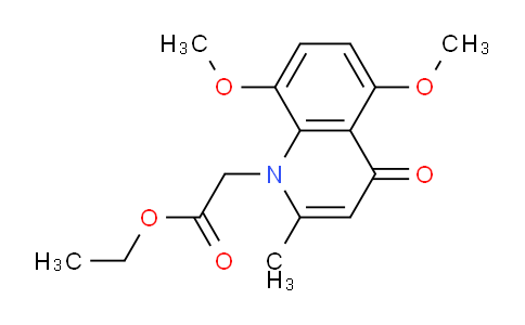 CAS No. 1216394-62-5, Ethyl 2-(5,8-dimethoxy-2-methyl-4-oxoquinolin-1(4H)-yl)acetate
