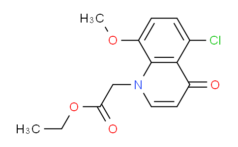 CAS No. 1315374-58-3, Ethyl 2-(5-chloro-8-methoxy-4-oxoquinolin-1(4H)-yl)acetate