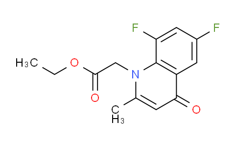 CAS No. 1215515-98-2, Ethyl 2-(6,8-difluoro-2-methyl-4-oxoquinolin-1(4H)-yl)acetate