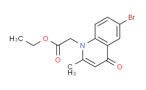 CAS No. 383902-93-0, Ethyl 2-(6-bromo-2-methyl-4-oxoquinolin-1(4H)-yl)acetate