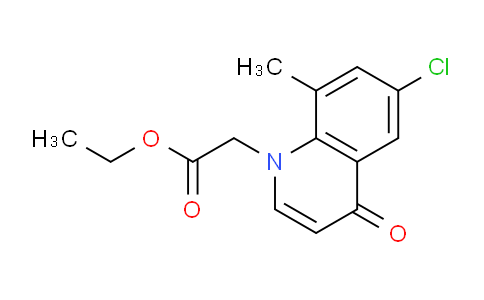 CAS No. 1172066-32-8, Ethyl 2-(6-chloro-8-methyl-4-oxoquinolin-1(4H)-yl)acetate