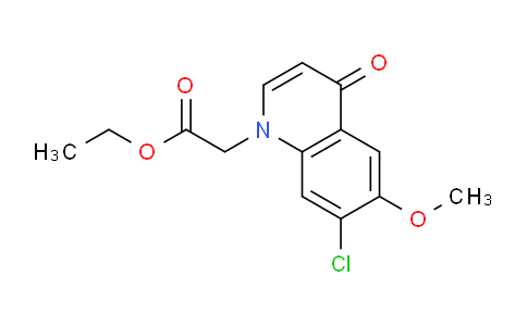 CAS No. 1315373-22-8, Ethyl 2-(7-chloro-6-methoxy-4-oxoquinolin-1(4H)-yl)acetate
