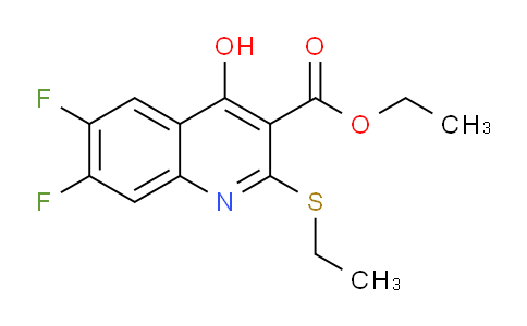 CAS No. 154330-67-3, Ethyl 2-(ethylthio)-6,7-difluoro-4-hydroxyquinoline-3-carboxylate