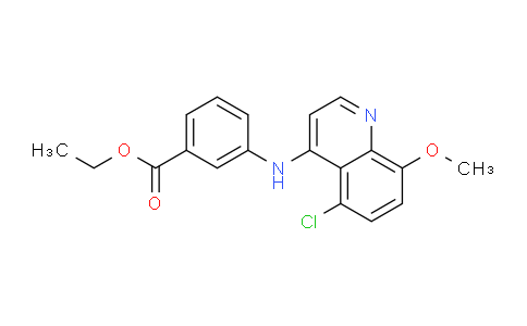 CAS No. 1315343-45-3, Ethyl 3-((5-chloro-8-methoxyquinolin-4-yl)amino)benzoate